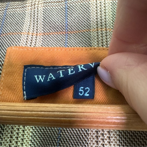 Waterville brown button down canvas jacket made in Italy size 52 - Picture 3 of 9